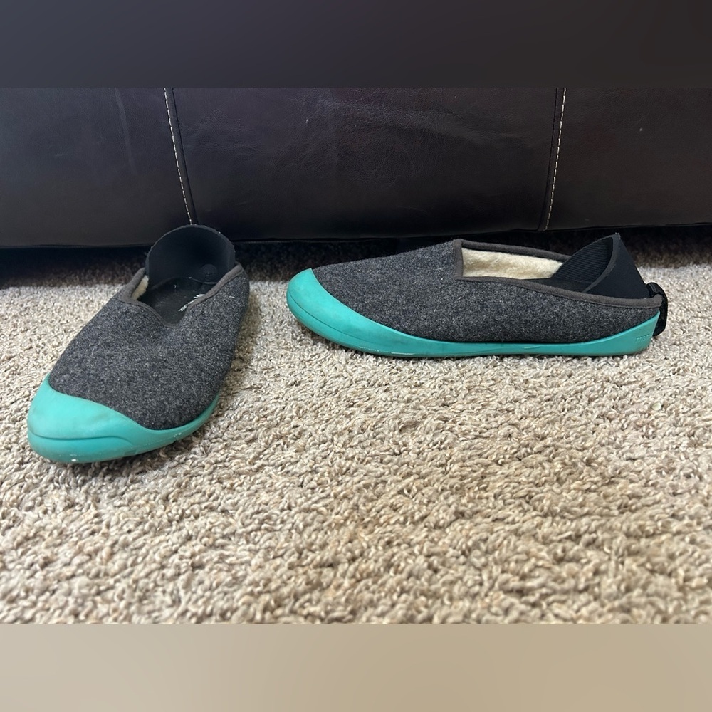 Mahabis Classic Gray Felt Shearling Detachable Slipper Women Size 40 EU 9 US 8.5
